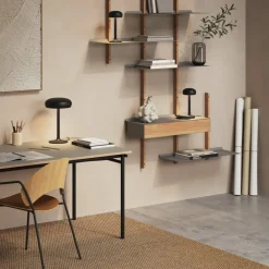 Emendo lampe med trådløs Qi-lader, black