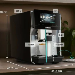 EQ700 iAroma TP725EM7 helautomatisk espressomaskin, rustfritt stål