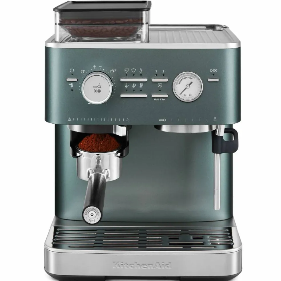 Espressomaskin med kaffekvern, juniper