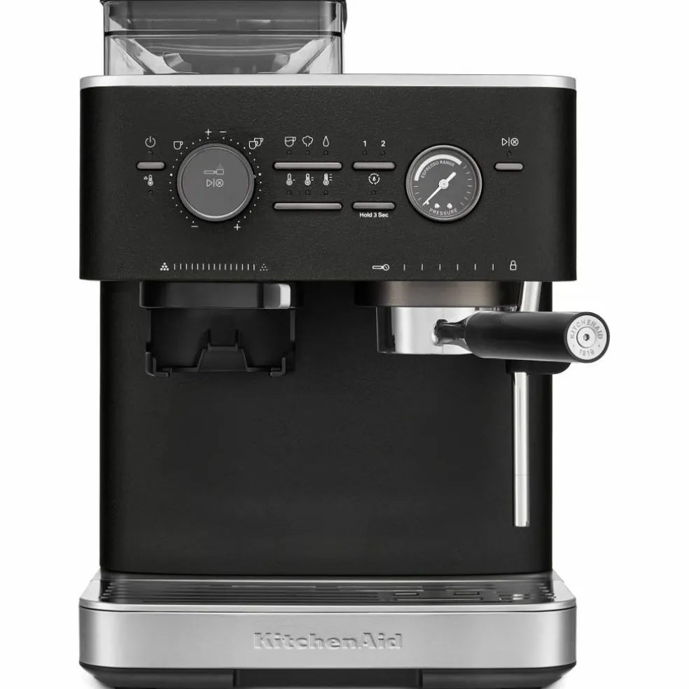 Espressomaskin med kaffekvern, juniper