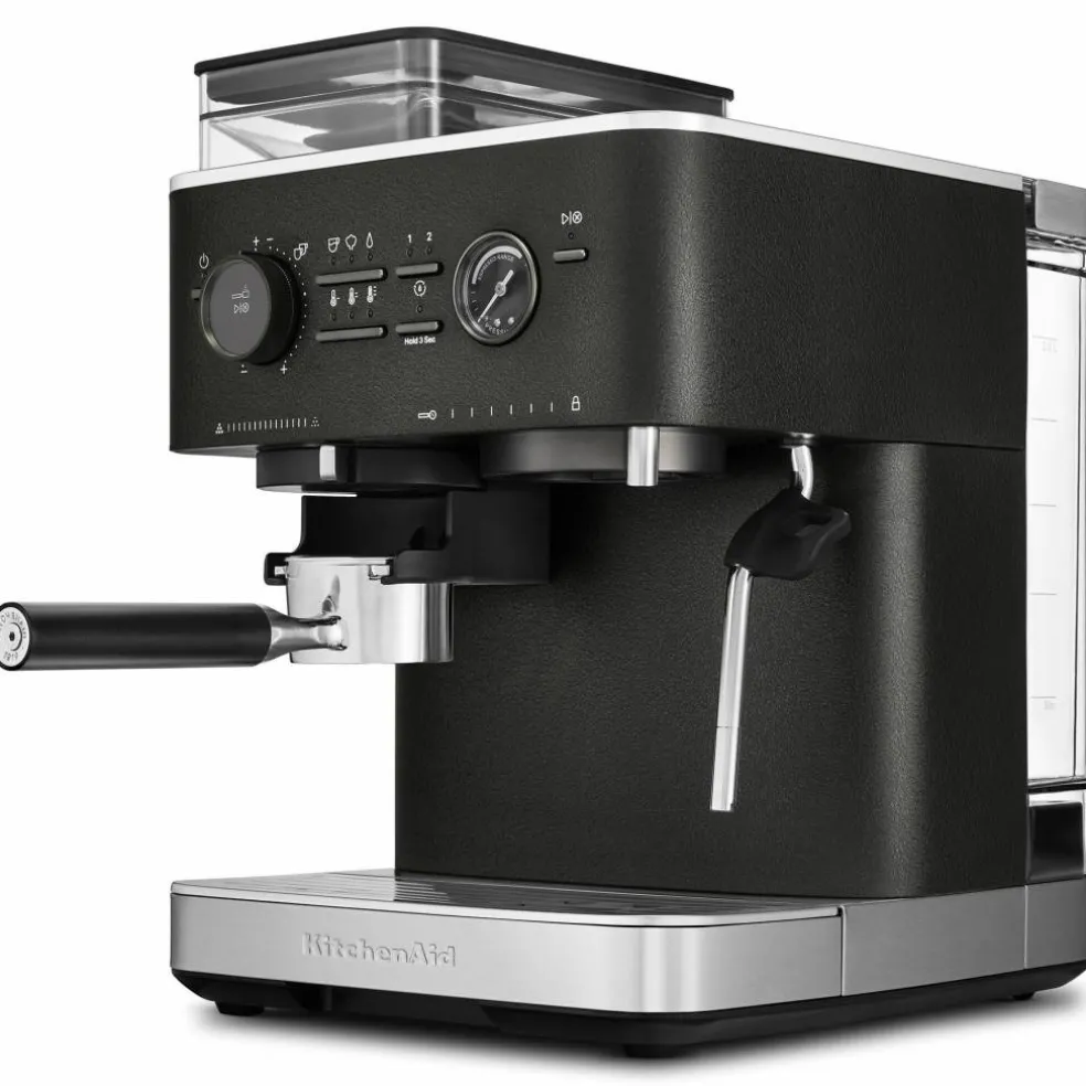 Espressomaskin med kaffekvern, juniper