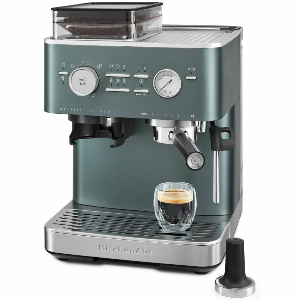 Espressomaskin med kaffekvern, juniper