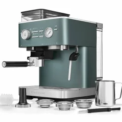 Espressomaskin med kaffekvern, juniper