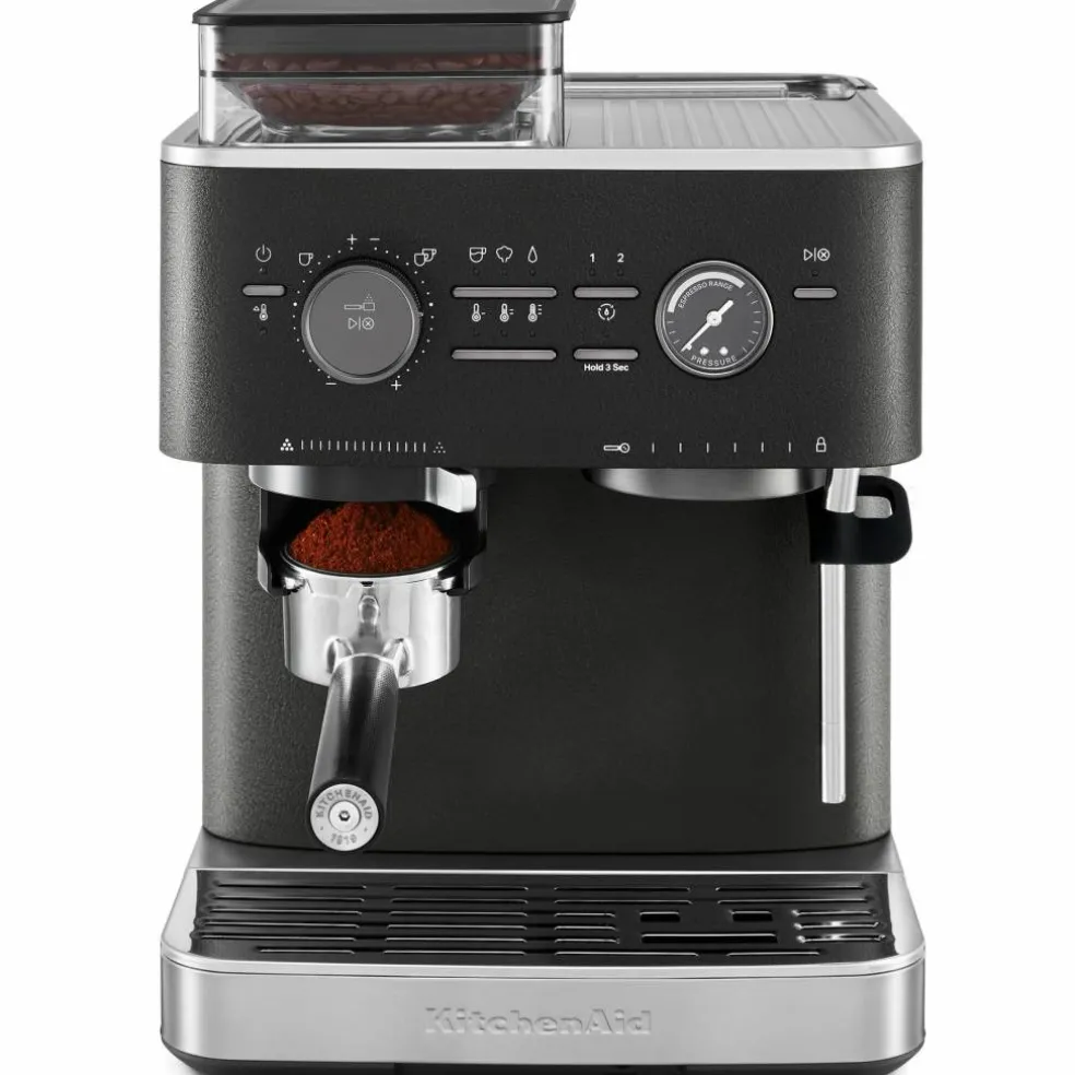 Espressomaskin med kaffekvern, juniper