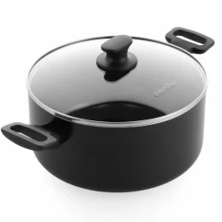 Essence gryte med lokk 24 cm, svart
