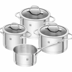 Essence gryte- og kasserollesett, 4 deler + 3 lokk, rustfritt stål