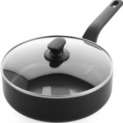 Essence stekepanne med lokk 24 cm, svart