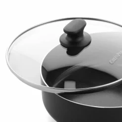 Essence stekepanne med lokk 28 cm, svart