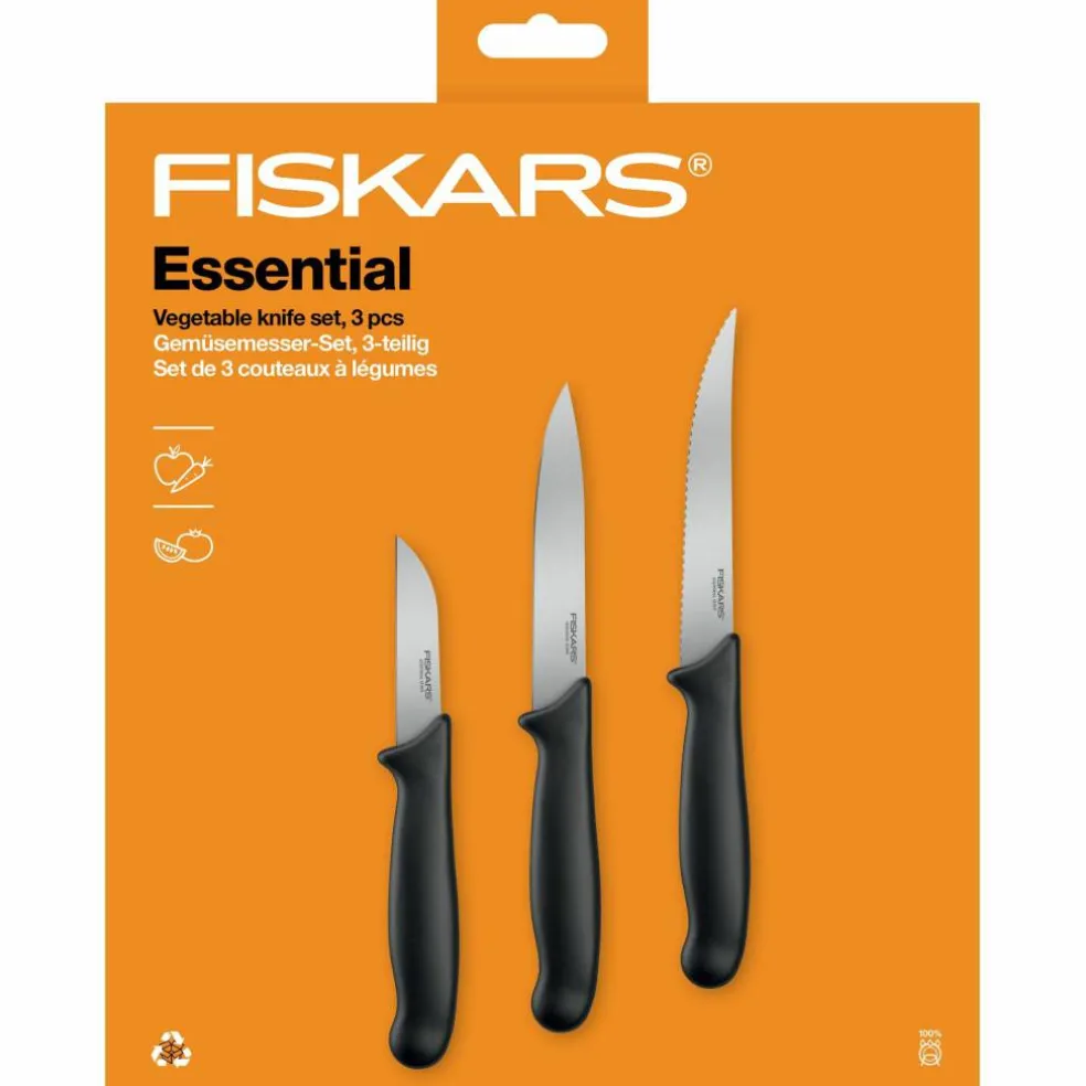 Essential grønnsaksknivsett i 3 deler