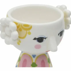 Eva telysholder 6.5 cm, gul/lavendel, 2 stk