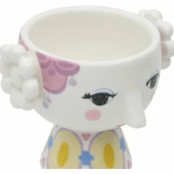 Eva telysholder 6.5 cm, gul/lavendel, 2 stk