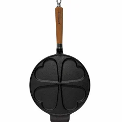 Exclusive Line støpejernspanne til lapper — hjerter, 25 cm, eik