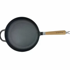 Exclusive Line støpejernspanne med rund kant, 20 cm — eik