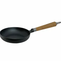 Exclusive Line støpejernstekepanne 24 cm, avrundet kant, eik
