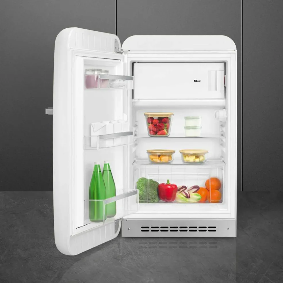 FAB10LBL6 kjøleskap med fryserom, creme