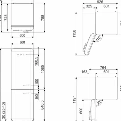 FAB32LWH6 Kjøl/Frys 197cm Venstrehengt Hvit