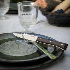Facette bordkniv 4-pakning, mørk ask