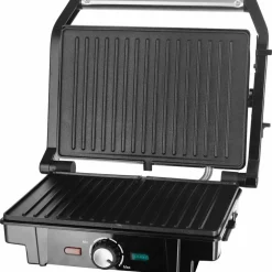 Falster bord-/paninigrill, svart/rustfritt stål