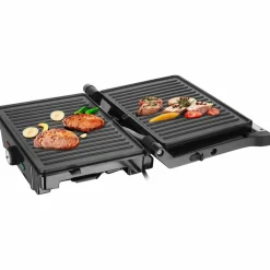 Falster bord-/paninigrill, svart/rustfritt stål