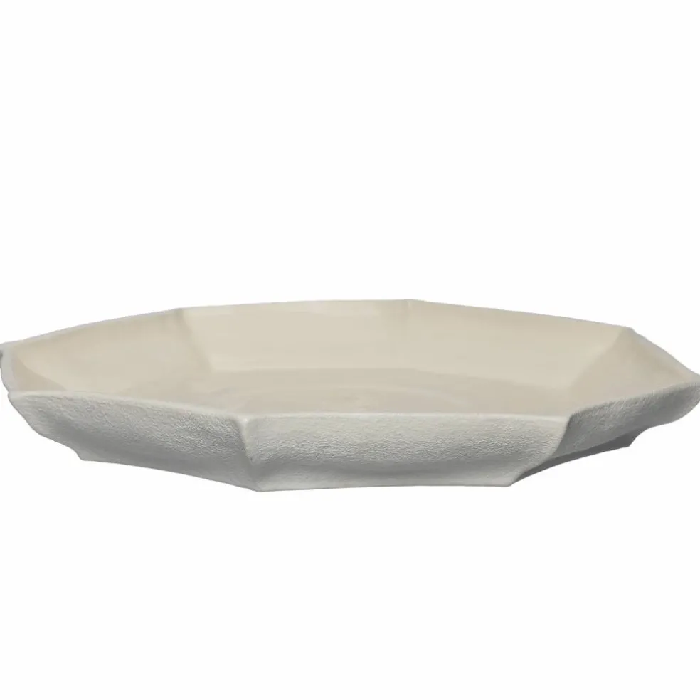 Fat 37 cm, naturhvit