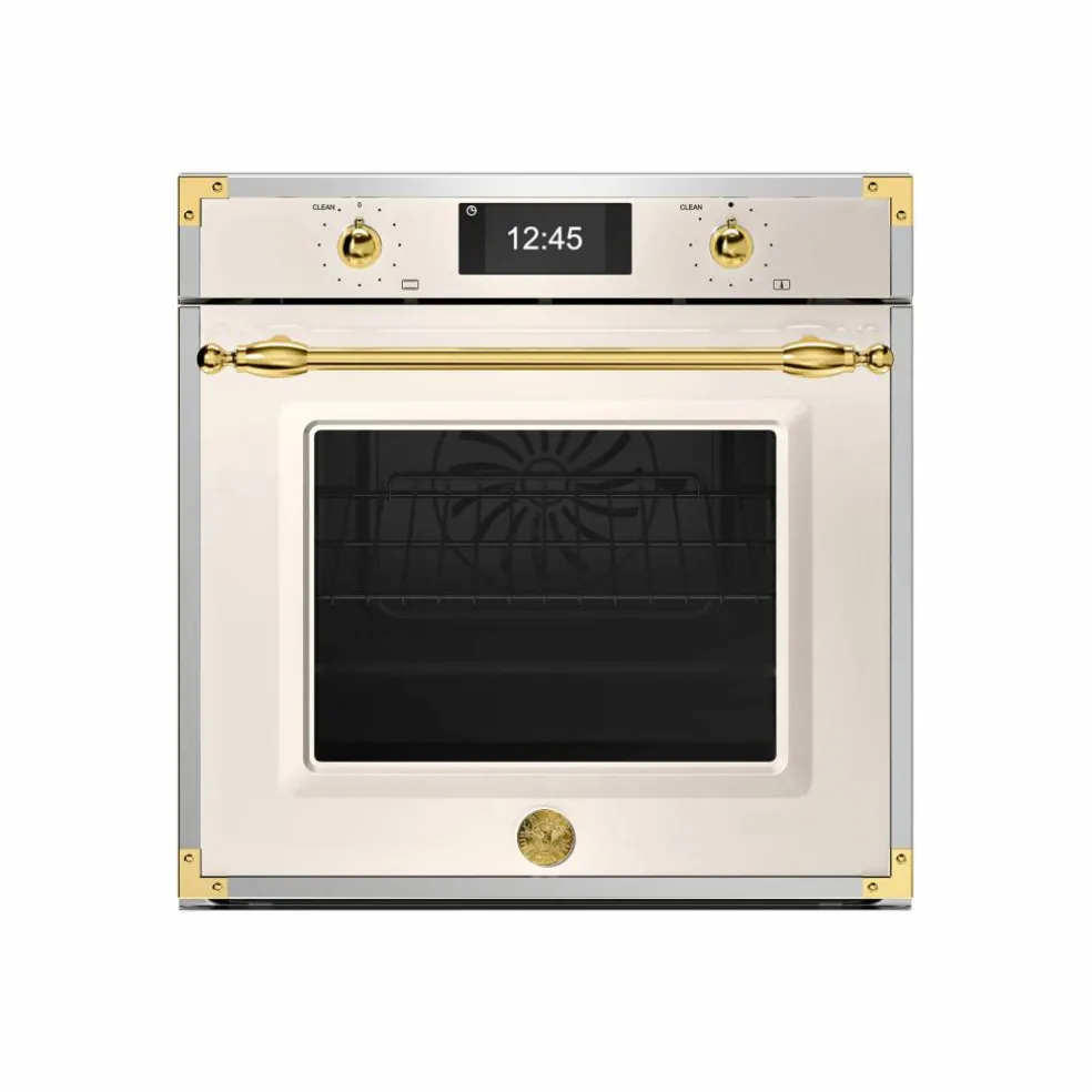 FHER6117CTAG3 Heritage dampovn med pyrolyse 80 liter, elfenbenshvit/gull