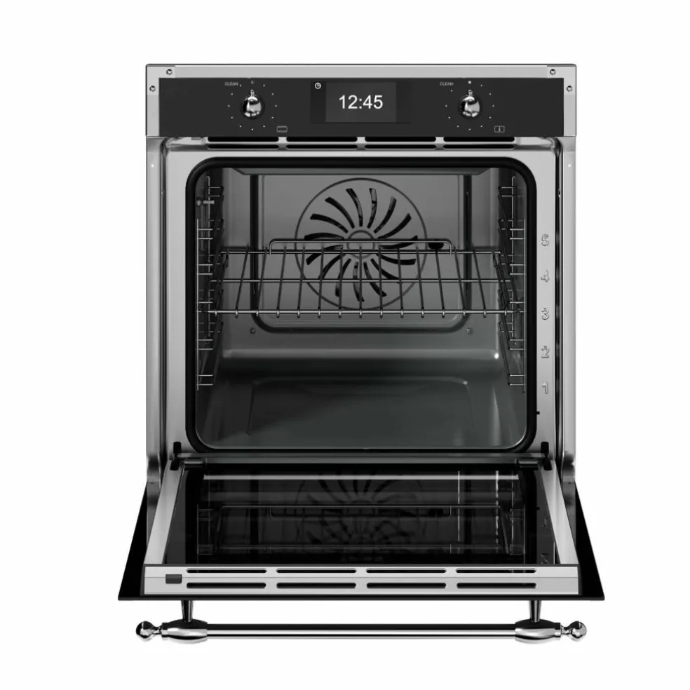 FHER6117CTNX3 Heritage dampovn med pyrolyse 80 liter, mattsvart/krom
