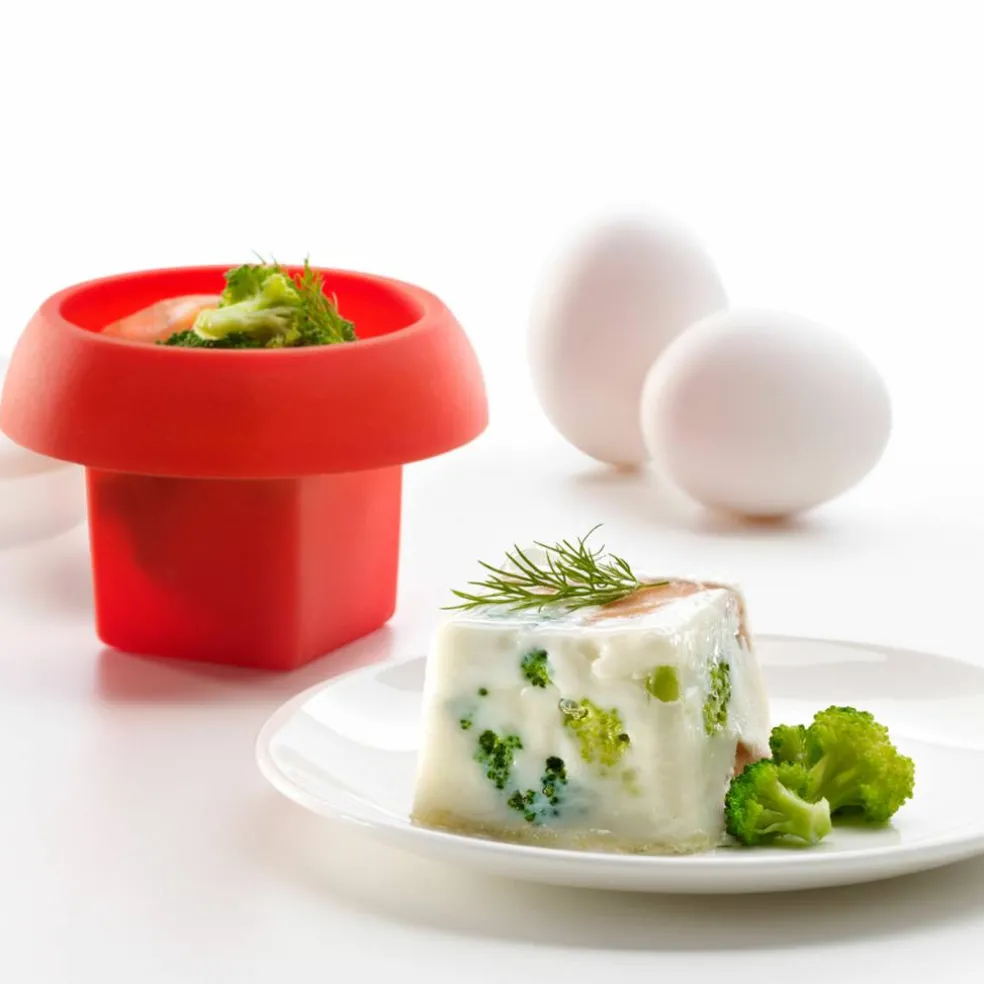 Firkantet eggeposjerer, rød