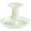 Flare Stripe Milk lysestake, liten, grønn
