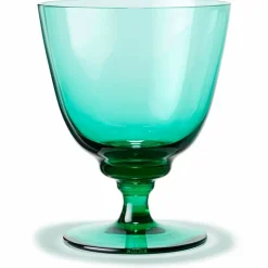 Flow vannglass med stett 35 cl, emerald green