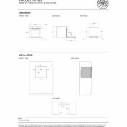 FMOD6117PTN3 Modern innbyggingsovn med pyrolyse 80 liter, carbonio