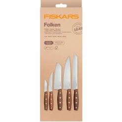Folken knivsett 5 deler, tre
