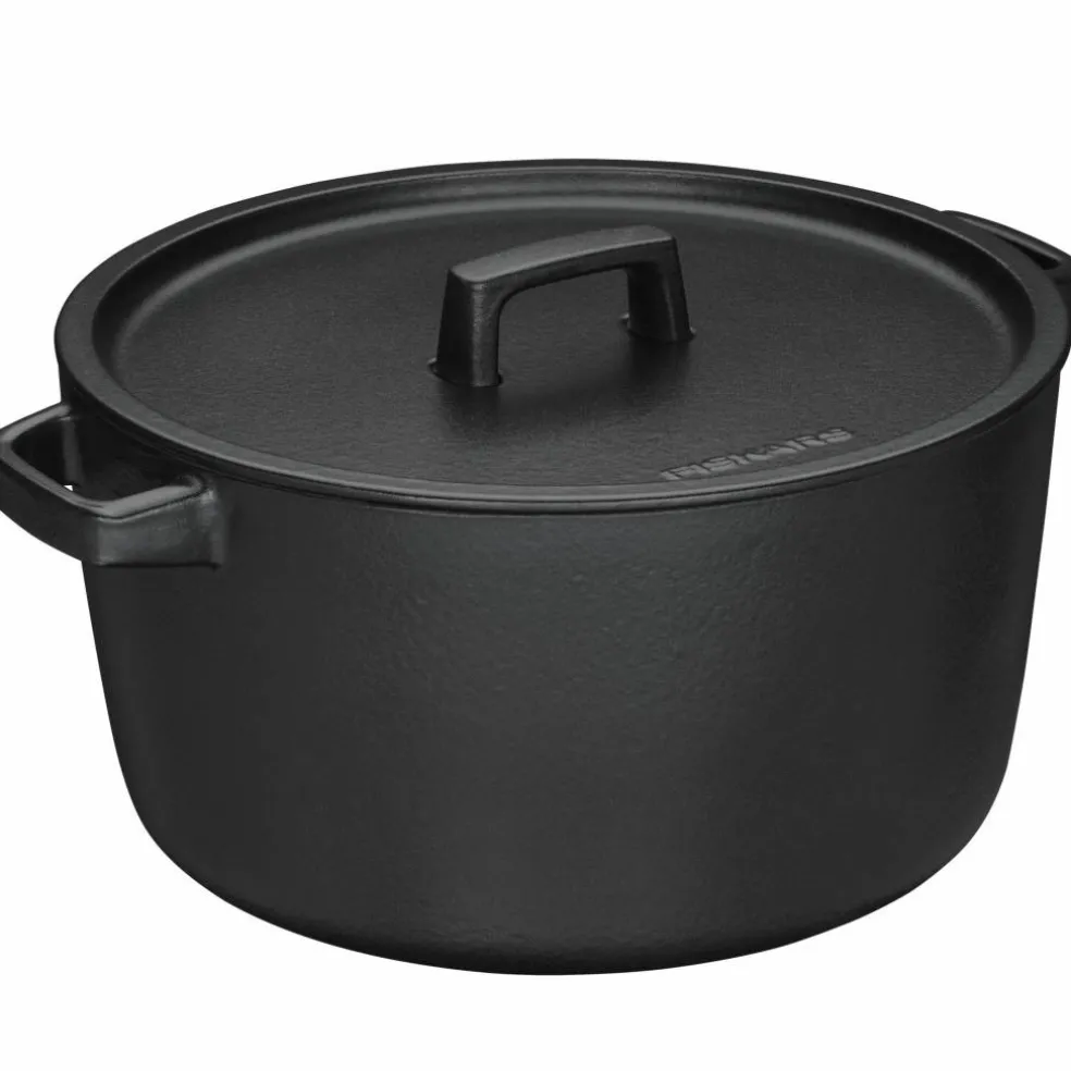 Folken støpejernskjele med lokk 4 liter