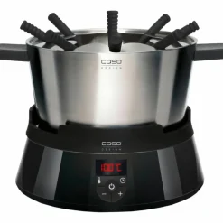 Fonduesett med 8 gafler, svart