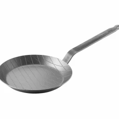 Forge stekepanne/grillpanne 24 cm, karbonstål