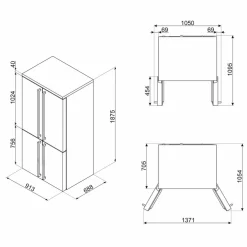 FQ960PB6 Victoria French Door kombiskap, pastellblå