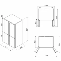 FQ960PB6 Victoria French Door kombiskap, pastellblå