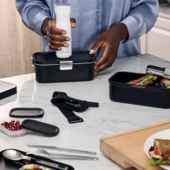 Fresh & Save Bento Matboks 2 deler, svart