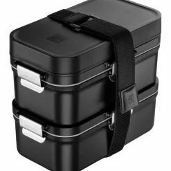 Fresh & Save Bento Matboks 2 deler, svart