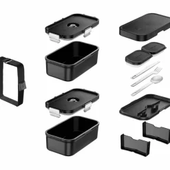 Fresh & Save Bento Matboks 2 deler, svart