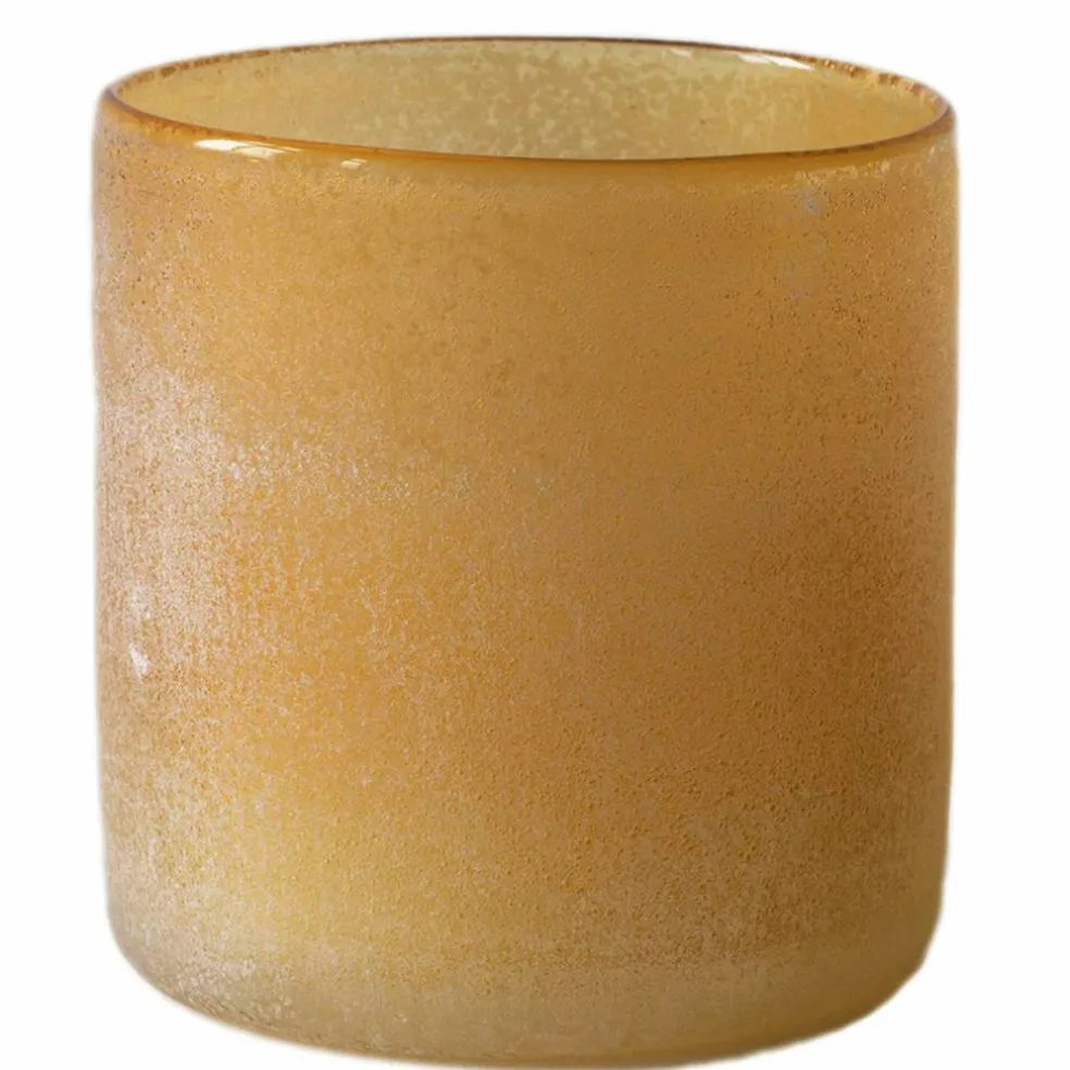 Frost telysholder, amber, medium