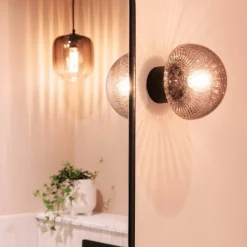 Fungo 16 vegglampe, hvit/krom