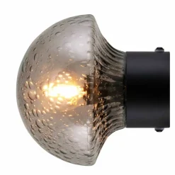 Fungo 16 vegglampe, røykfarget/svart