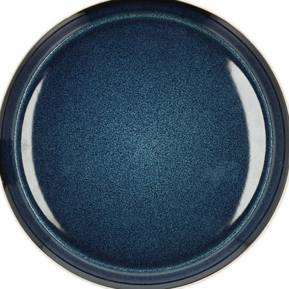 Gastro middagstallerken 27 cm, hvit/mørkeblå