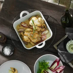 Gastronomi Toulouse Kvadratisk Fat Hvit 17,5 cm