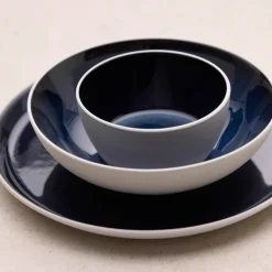 Gastro pastaskål 20 cm, hvit/grønn
