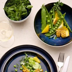 Gastro pastaskål 20 cm, hvit/mørkeblå