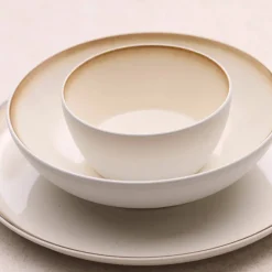 Gastro skål 12 cm, hvit/grønn