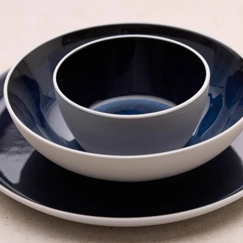 Gastro skål 12 cm, hvit/grønn