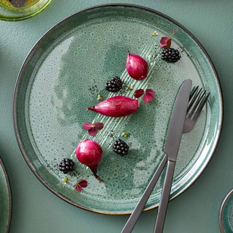 Gastro tallerken 27 cm, grønn/svart