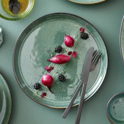 Gastro tallerken 21 cm, grønn/svart